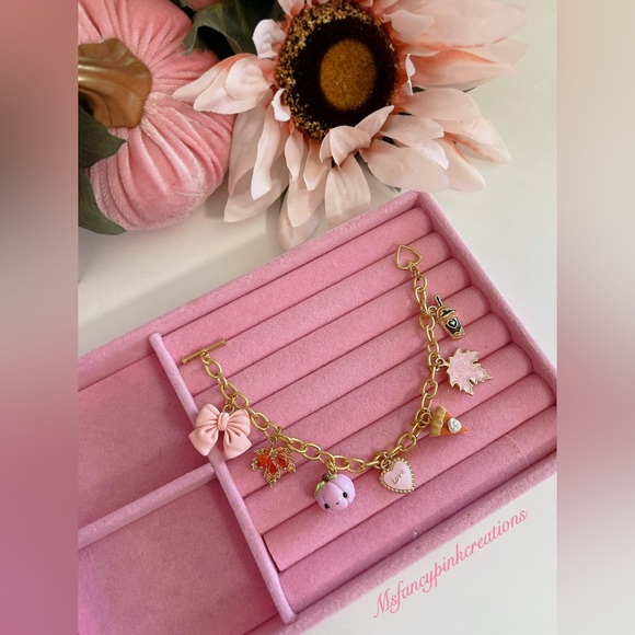 Pink Pumpkin Spice Handmade Purse Chain - Picture 2 of 2